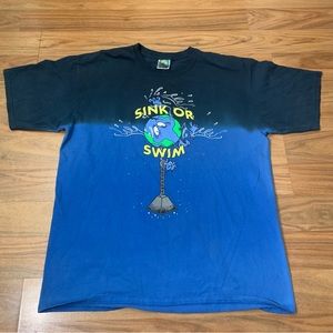 Bored Teenager Blue Tie Dye Shirt Men’s XL Sink or Swim Short Sleeve T-shirt